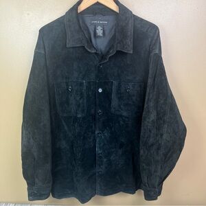 Croft & Barrow Men's Black Suede Jacket 100% Leather